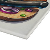 Keuken plaats delict gehakte groenten snijplank (Hoek)