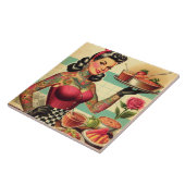 Keuken Restaurant Pin-up Tegeltje (Zijkant)