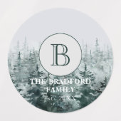 Keuken Rustisch bosmonogram Product Waterdicht Labels (Design 1)