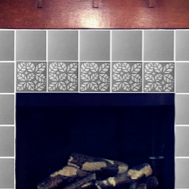 Keuken tegel, Grijs en wit Ovaalblad Tegeltje