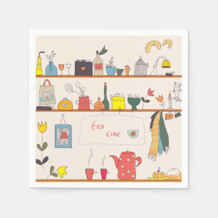 Keuken thee tijd servet