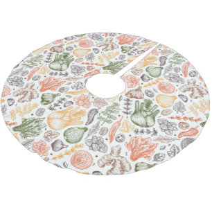 Keuken Tuin Plantaardig Patroon Kerstboom Rok