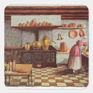 Keuken van het Hotel St.Lucas Vierkante Sticker