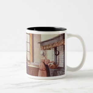 Keuken van het Zwijnshoof d Hotel in Arnhem, 1838 Tweekleurige Koffiemok