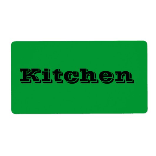 Keuken Verhuislabels in Groen Etiket (Voorkant)