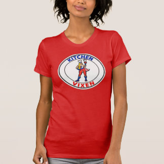 Keuken Vixen Vrouwen T-shirt Rood