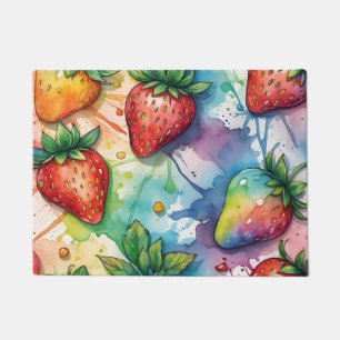Keuken vloermat Aardbei Aardbeien Deurmat