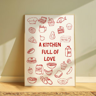 Keuken Vol Liefde Boerderij Keuken Poster