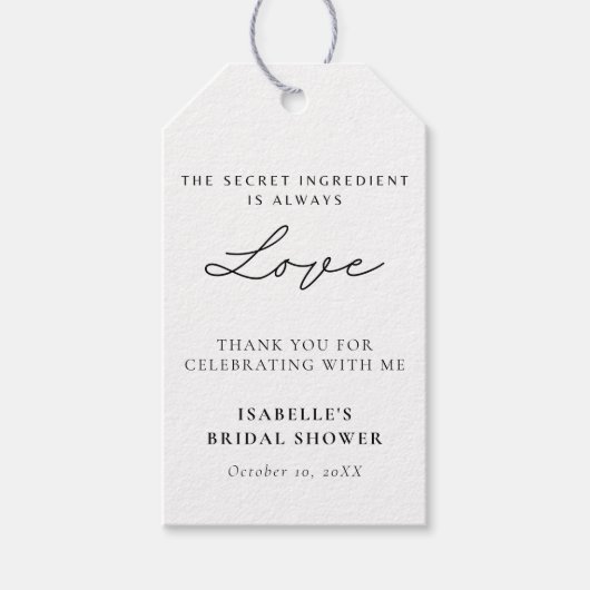 Keuken volop Bridal Shower Cadeaulabel (Voorkant)