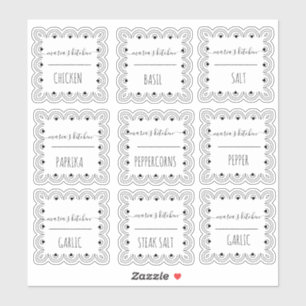 Keuken Voorraad Organisatie Kruidenpot Decorative Sticker
