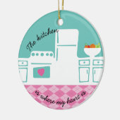 Keuken waar mijn hart bakkerst is keramisch ornament (Links)