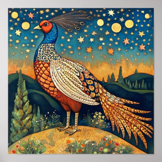 Keuken Wanddecoratie Pheasant Schilderij Print (Voorkant)