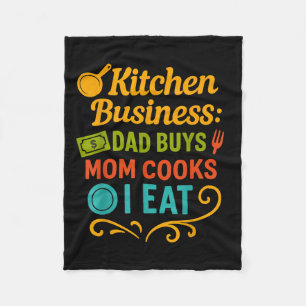 Keuken Zakelijk Papa Koopt Mam Koks Ik Eet Iconisc Fleece Deken