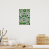 Keukenachtige voedselkookplaat poster (Keuken)