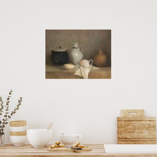 Keukenafdruk in de bloemkool - stilstaand schilder poster (Keuken)