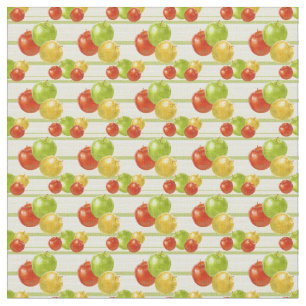Keukenappelvormig fruitdecor stof