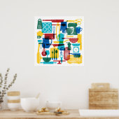Keukenartikelen Fiesta Colors Square Poster (Keuken)