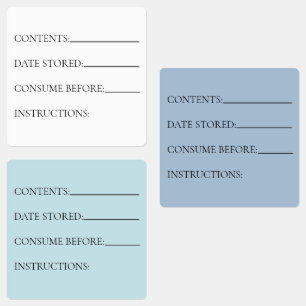 Keukenbewaarkast/vriezer Labels
