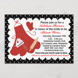 Keukenbridal Shower Invitation Kaart