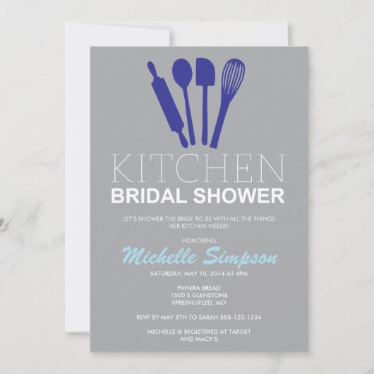 Keukenbridal Shower Invitation Kaart (Voorkant)
