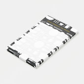 Keukencollage op zwart hout post-it® notes (Schuin)