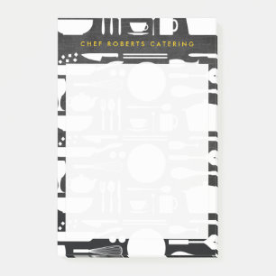 Keukencollage op zwart hout post-it® notes