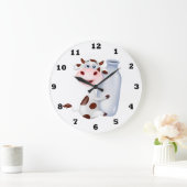 Keukendecor voor koe van koemelk grote klok (Huis)