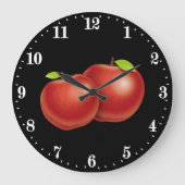 Keukendecor voor rode appelliefhebbers grote klok (Voorkant)