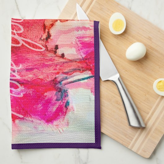 KEUKENDOEK "IK HOU VAN JE" THEEDOEK (Quarter Fold)