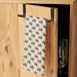 Keukendoek met berenprint theedoek