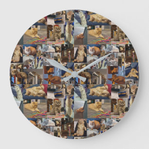 Keukenfotocollage, wandklok grote klok