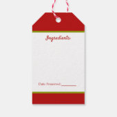 Keukengebakken aardbei Jam Gift Label Cadeaulabel (Achterkant)
