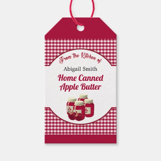 Keukengekookt Label van appelfruit Cadeaulabel (Voorkant)