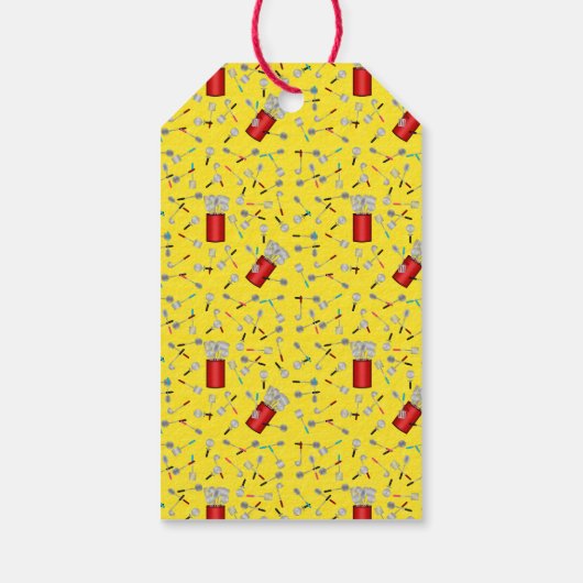 Keukengereedschap, GEEL-HANG LABEL/SJABLOON LABEL Cadeaulabel (Achterkant)