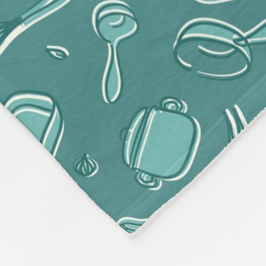 Keukengereedschap Patroon Fleece Deken (Hoek)