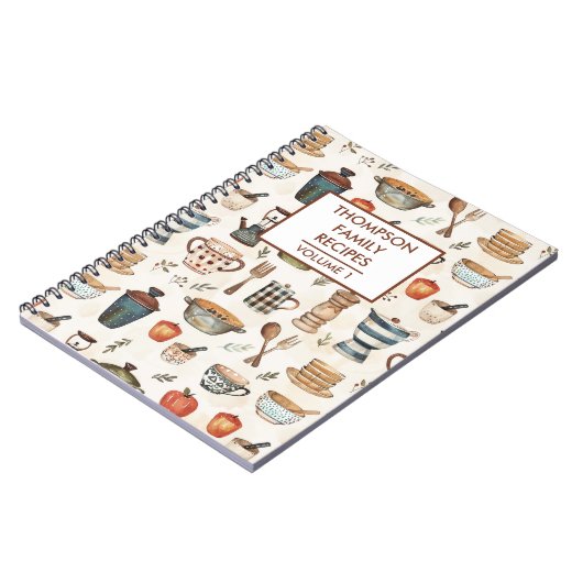 Keukengereedschap Rustiek gepersonaliseerd recept Notitieboek (Linkerzijde)