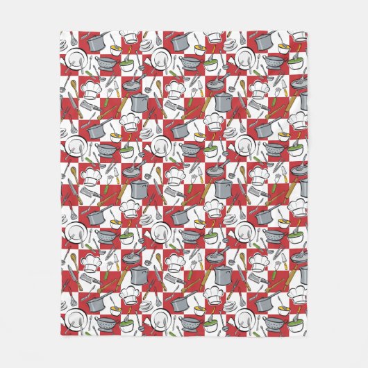 Keukengereedschappen Fleece Deken (Voorkant)