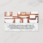 Keukengereedschappen | Marmer | Houten planken Visitekaartje (Achterkant)