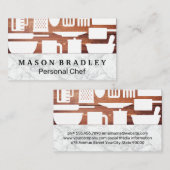 Keukengereedschappen | Marmer | Houten planken Visitekaartje (Voorkant / Achterkant)