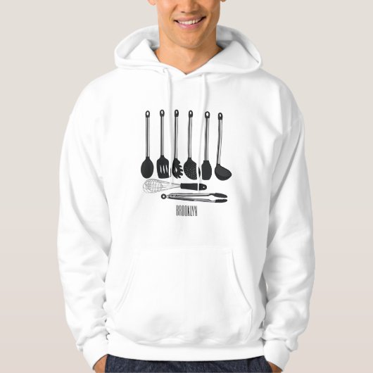 Keukengereedschapsafbeelding cartoon hoodie (Voorkant)