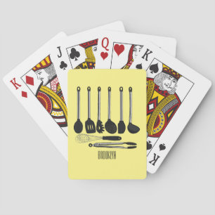 Keukengereedschapsafbeelding cartoon pokerkaarten