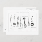 Keukengerei Briefkaart (Voorkant / Achterkant)