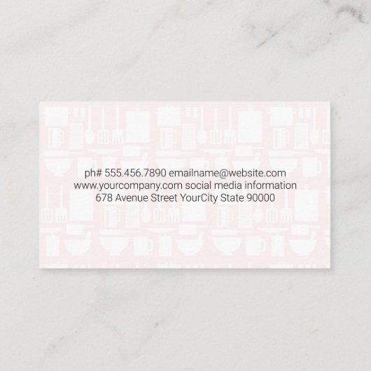 Keukengerei | Chef Mes Serveerschotel Visitekaartje (Achterkant)