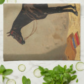 keukengerei en keukengerei, met paarddendeeg theedoek (Gevouwen)