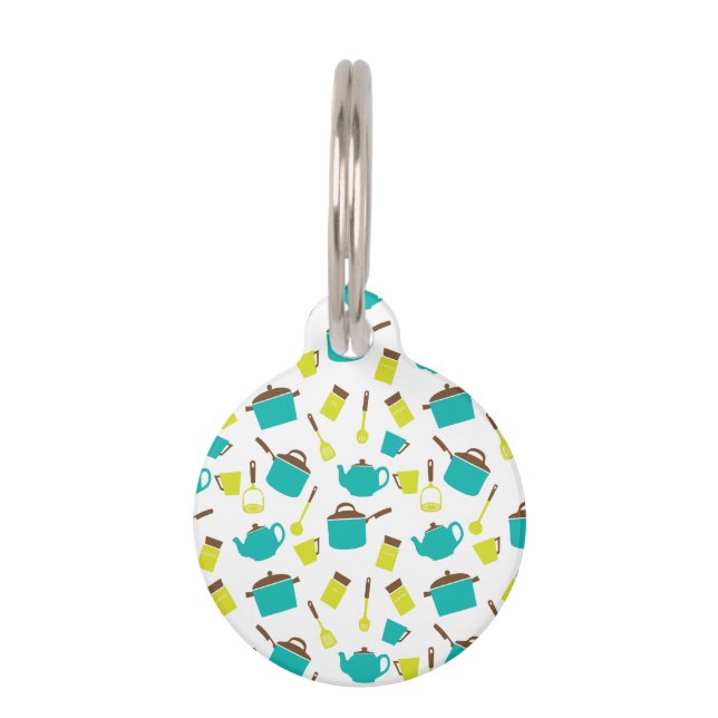 Keukengerei, met de klok mee, messenmakerswerk, ke huisdierpenning (Voorkant)