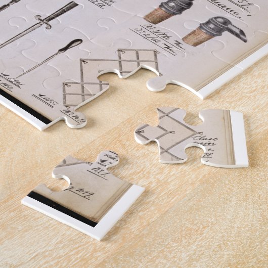 Keukengerei, uit een handelscatalogus van de huisd legpuzzel (Zijkant)