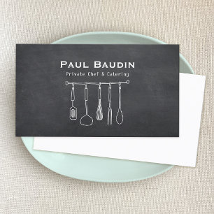keukengerei voor catering visitekaartje