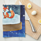 Keukenhanddoek blauw (Quarter Fold)