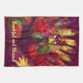 Keukenhanddoek dankbaar gezegend grillig kalkoen (Horizontaal)