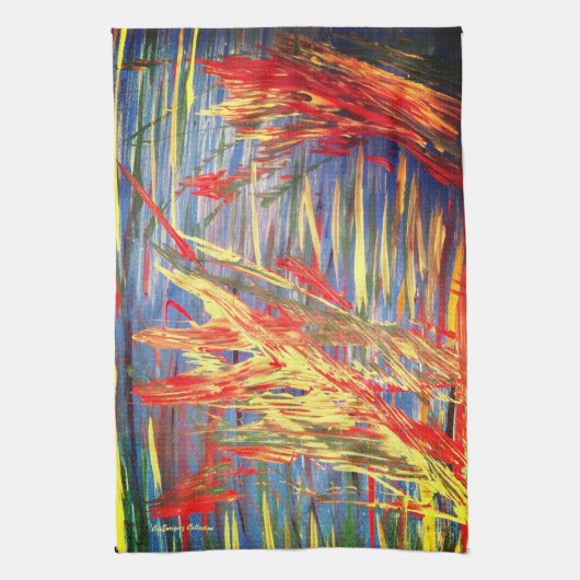 Keukenhanddoek "Fire Dance" (Verticaal)